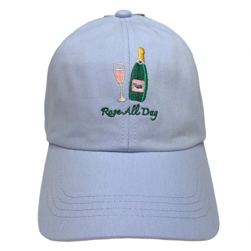New David and Young Blue Rose All Day Embroidered Baseball Cap Hat